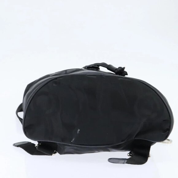 Salvatore Ferragamo Gancini Backpack Nylon Leather Black Silver Auth bs30419 main image 7